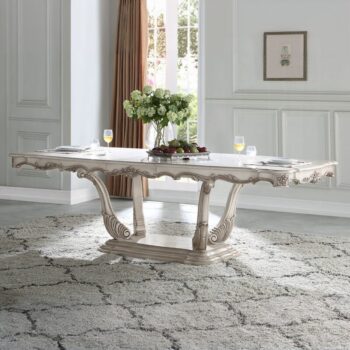 Golden Ivory Gorsedd Dining Table 67440 by ACME