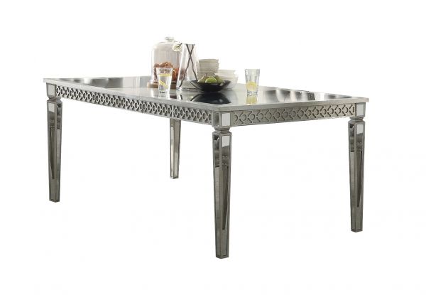 Mirrored & Champagne Finish Kacela Dining Table 72155 By Acme | Mobilia Cleopatra 3 Mirrored & Champagne Finish Kacela Dining Table 72155 by ACME - Image 1