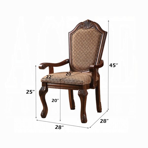 Chateau De Ville Cherry Arm Chair Set of 2 by ACME - Image 3