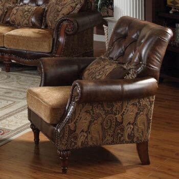 Brown Chair With Pillow