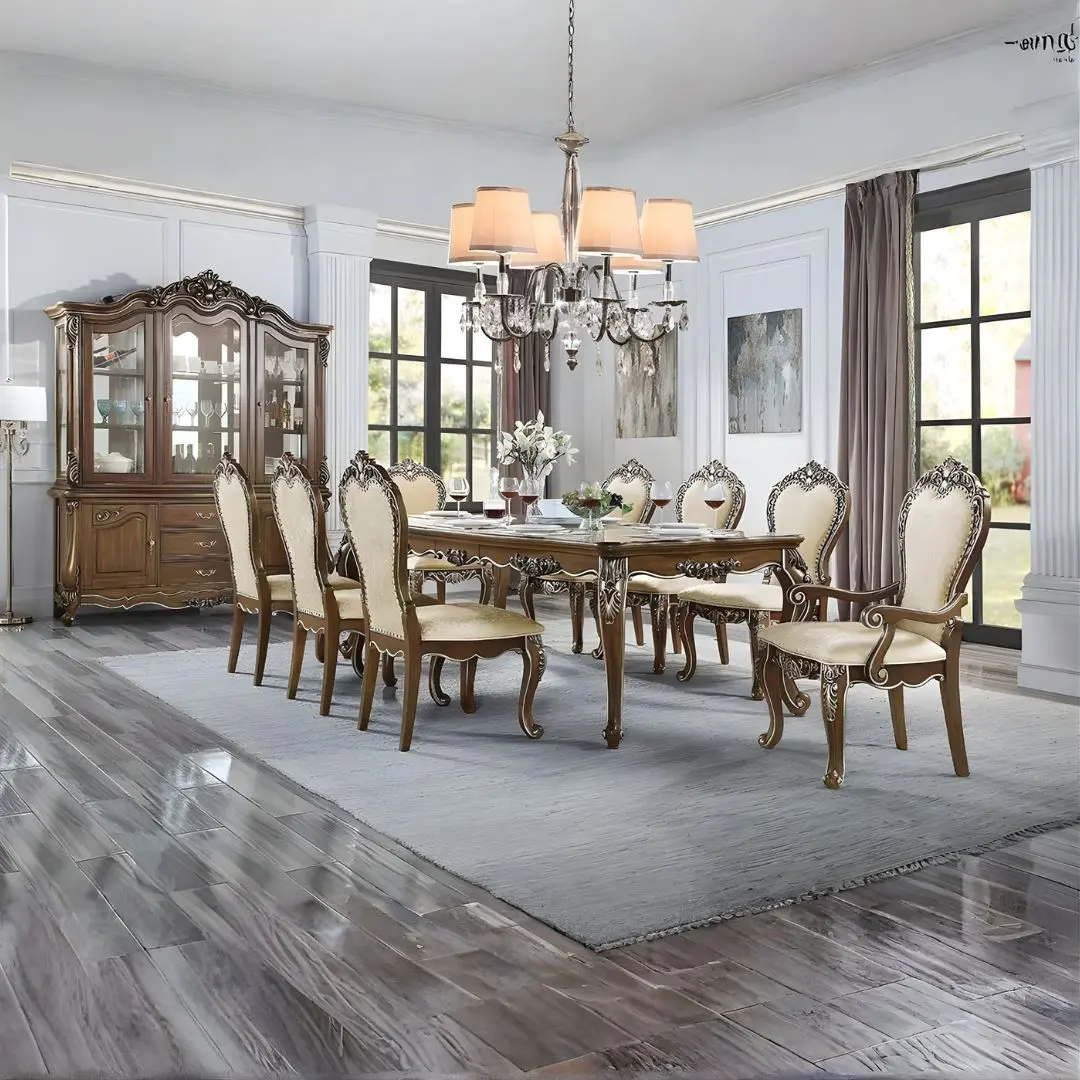Latisha Rectangular Oak Dining Table By Acme | Mobilia Cleopatra 3 Latisha Rectangular Oak Dining Table by ACME