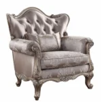 Jayceon Chair WPillow Fabric & Champagne Finish By ACME
