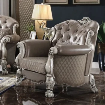 Dresden Leather Living Chair With Pillow By ACME
