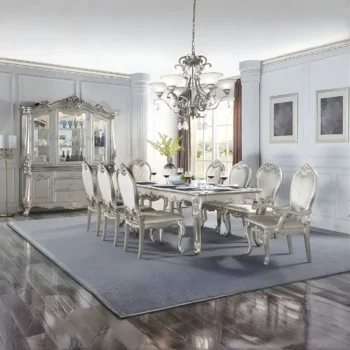 Bently 96-Inch Rectangular Dining Table in Champagne Finish By ACME