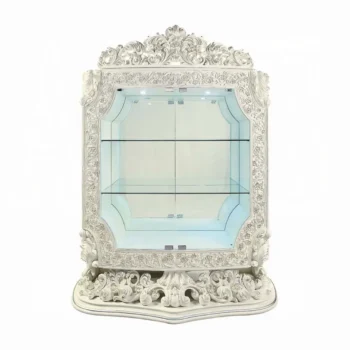 Antique White Wood Curio