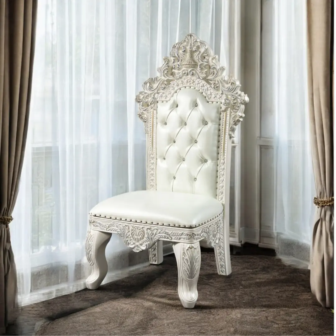 Adara Pearl White Leather Tufted Dining Side Chair Set Of 2 By Acme | Mobilia Cleopatra 3 Pearl White Leather Tufted Dining Side Chair Set of 2