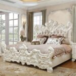 Ivory Victorian Bedroom Set 4PCs HD-8008 By Homey Design - Image 2