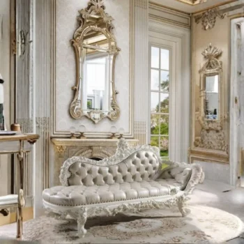 Vanaheim Beige Leather Bench