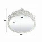 Vanaheim Mirror in Antique White Finish by ACME - Image 2