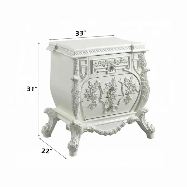 Vanaheim Nightstand in Antique White Finish by ACME - Image 6
