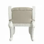 Vanaheim Beige Leather Vanity Stool by ACME - Image 4