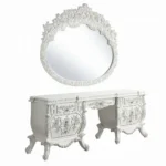 Vanaheim Vanity Desk in Antique White Finish by ACME - Image 2