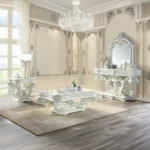 Vanaheim Sofa Table in Antique White Finish by ACME - Image 5