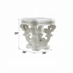 Vanaheim End Table in Antique White Finish by ACME - Image 4