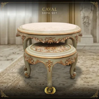 Caval White Sofa Set