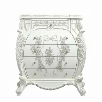 5 Drawer Chest in Antique White Finish