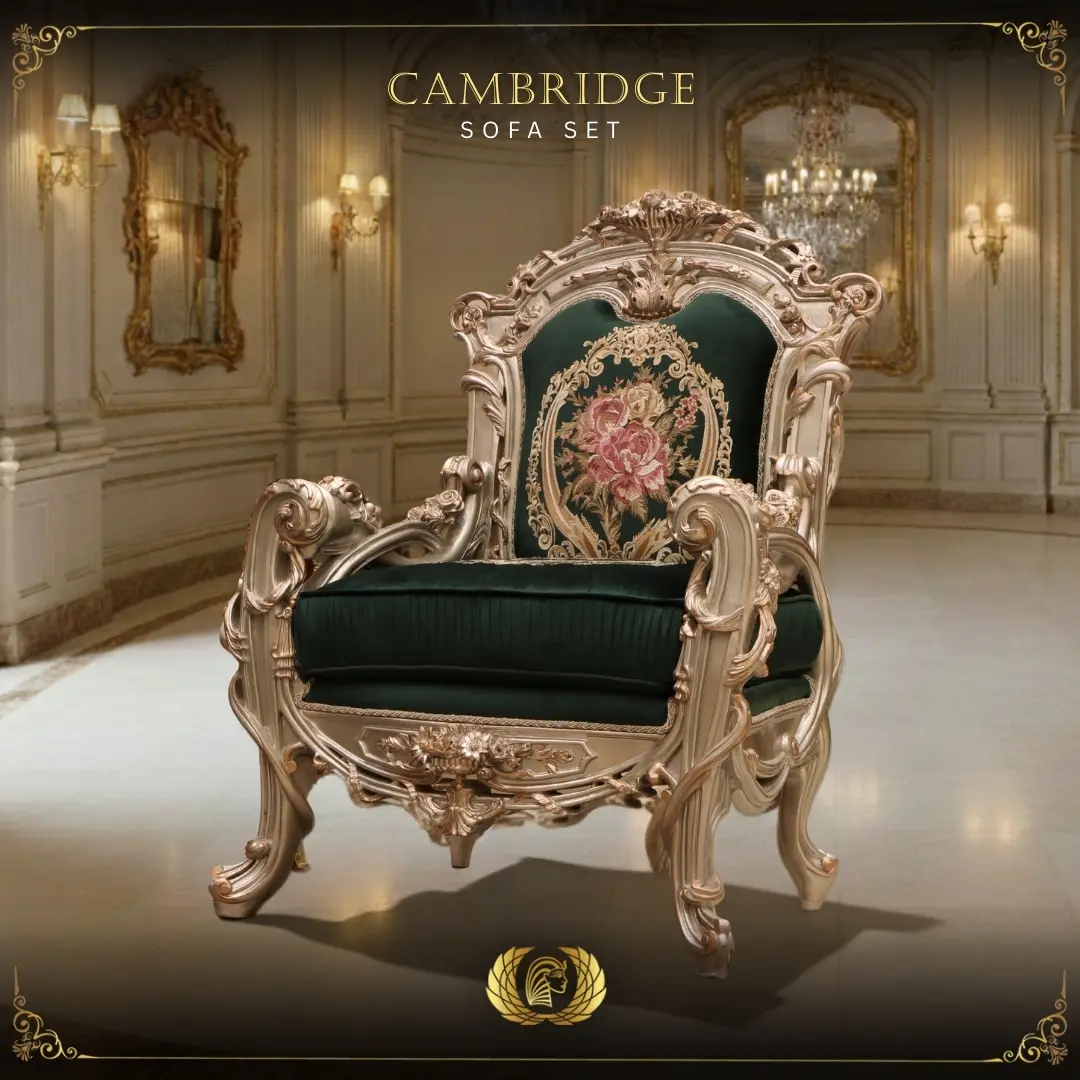 Handmade Cambridge 2 Green Chair | Mobilia Cleopatra 3 Green Cambridge Sofa set (13)