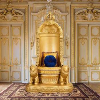 Metallic gold Victorian Accent Chair HD-1800 By Homey Design