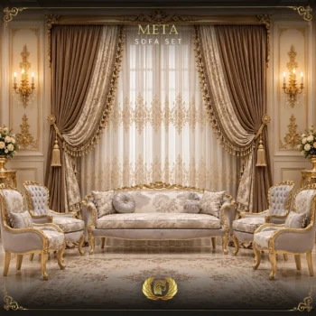 Meta Silver Sofa Set