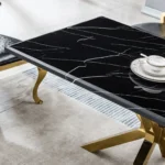 DT201GMB Marble Dining Room Table Legs Metal by Artisan Furniture – Dining Tables – View 2