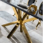 DT201GMB Marble Dining Room Table Legs Metal by Artisan Furniture – Dining Tables – View 7