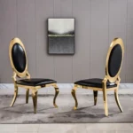DCK68 Two White Leatherette Dining Chairs by Artisan Furniture