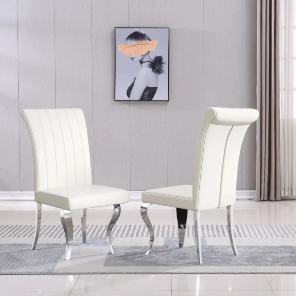 DCK86 Two Dining chairs with Stainless Steel Legs by Artisan Furniture - Image 6