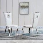 DCK98 Two Black Leather Dining Chairs Modern by Artisan Furniture