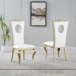 DCK98 Two Black Leather Dining Chairs Modern by Artisan Furniture - Image 2