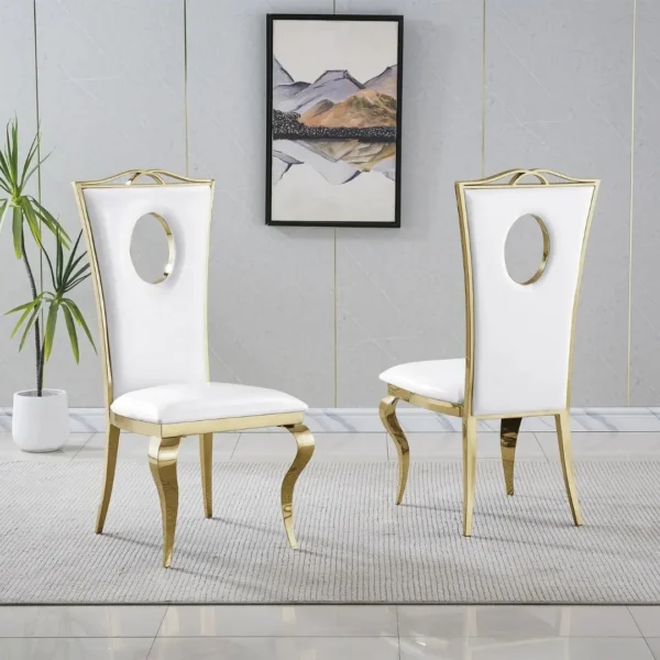 DCK98 Two Black Leather Dining Chairs Modern by Artisan Furniture - Image 2