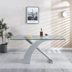 RDT319 Tempered Glass Dining Room Table by Artisan Furniture - Image 9