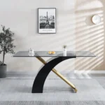 RDT319 Tempered Glass Dining Room Table by Artisan Furniture - Image 2