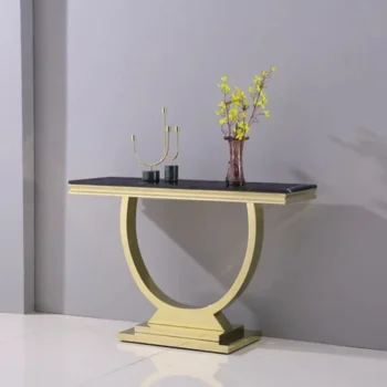 ST316GMB Black Marble Console Table by Artisan Furniture