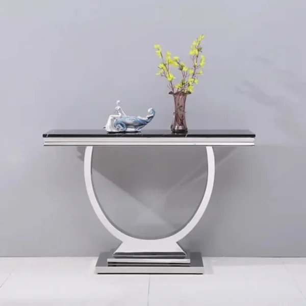 Black Marble Console Table ST316SMB by Artisan Furniture - Image 2