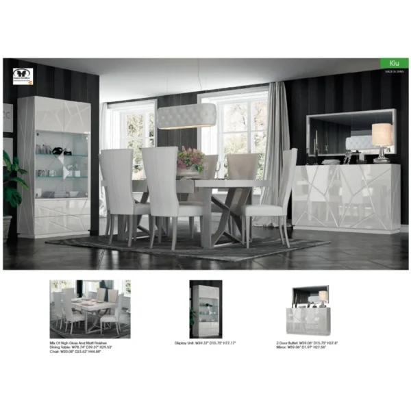 High Gloss Lacquer, Mat Kiu Dining Room Set