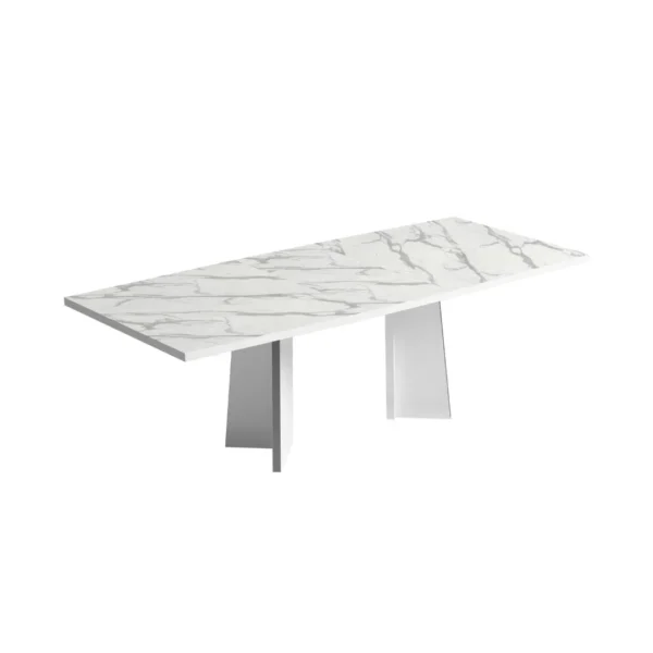 High Gloss Lacquer Carrara Dining Set