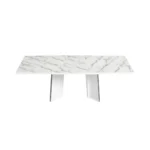 High Gloss Lacquer Carrara Dining Set