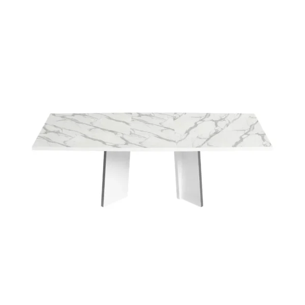 High Gloss Lacquer Carrara Dining Set