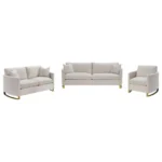 Corliss upholstered sofa set Beige by Coaster Furniture