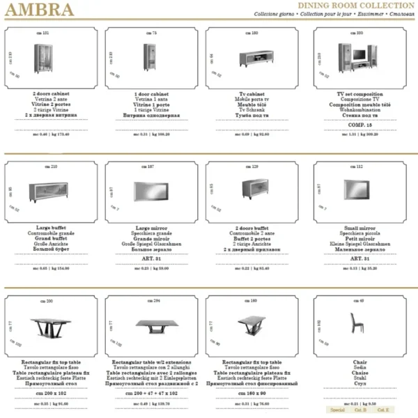 High Gloss Lacquer Mat ArredoAmbra Dining Set by Arredoclassic
