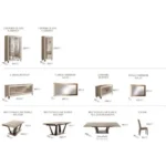 High Gloss Lacquer Mat ArredoAmbra Dining Set by Arredoclassic