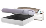 High Gloss Lacquer Onda DROP Bed WHITE p12041 By ESF Furniture - Image 2