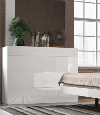 High Gloss Lacquer, Mat Cordoba Dresser/Chest/Mirror p10963 By ESF Furniture