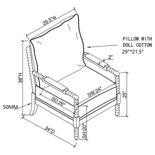 Wooden Accent Chair