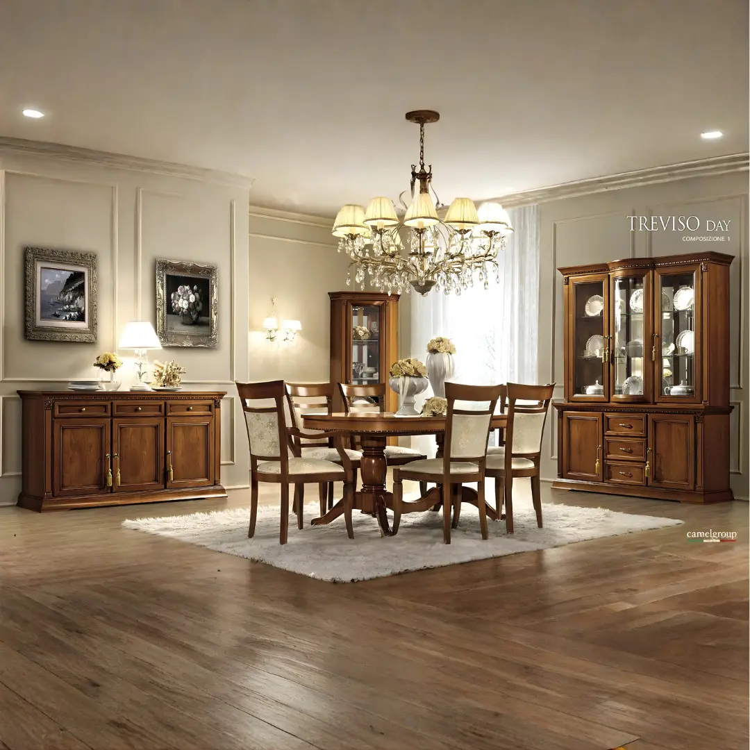 Treviso Cherry Day Dining Room Set By Esf Furniture | Mobilia Cleopatra 3 Treviso Cherry Day Dining Room Set
