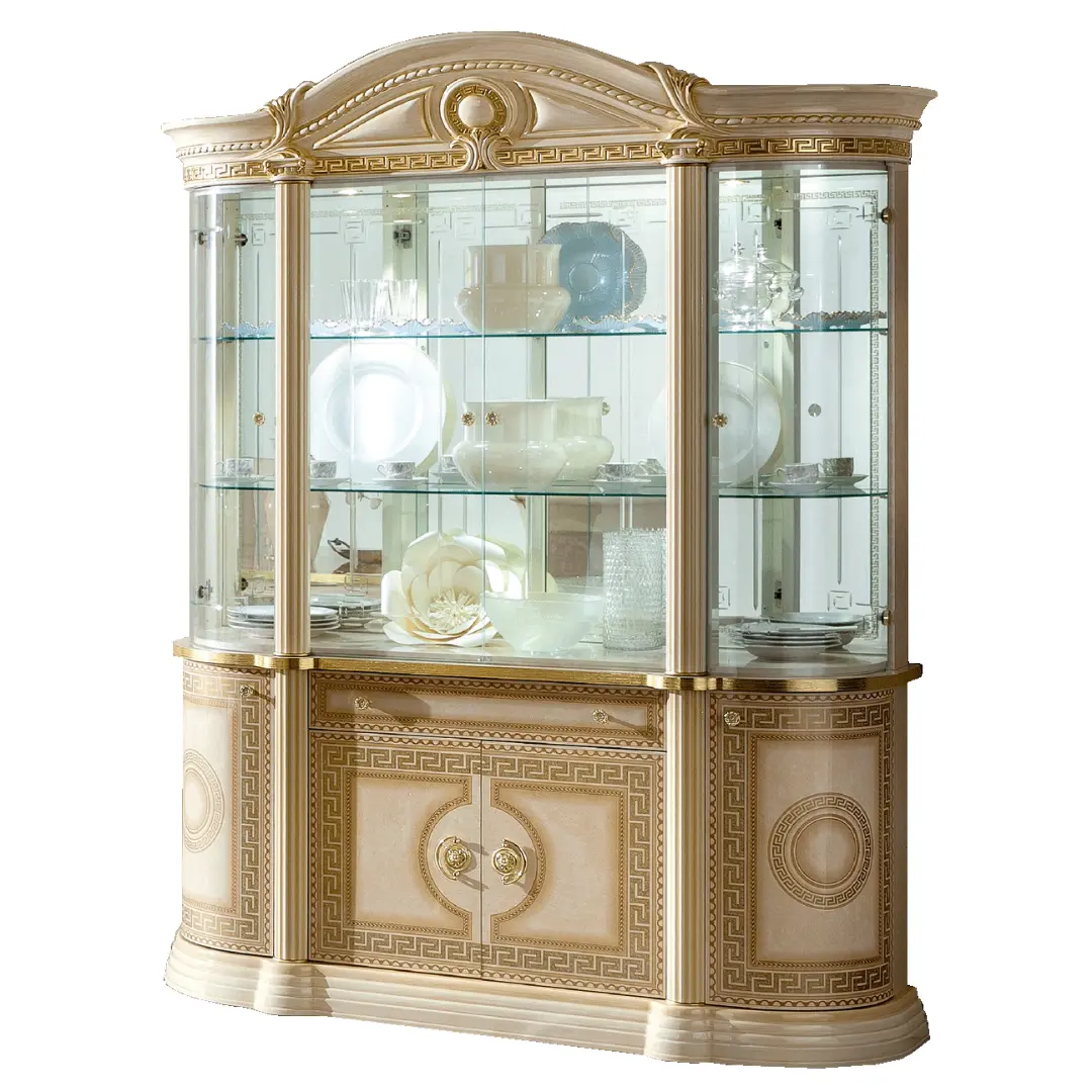 Aida 4 Door China Ivory By Esf Furniture | Mobilia Cleopatra 3 Aida 4 Door China Ivory