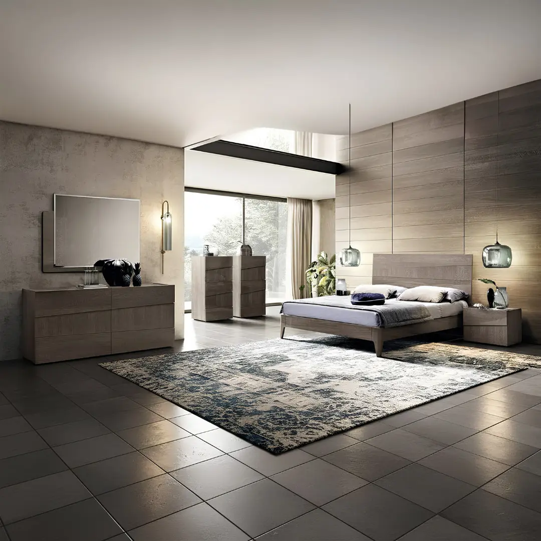High Gloss Lacquer Tekno Bedroom Set By Esf Furniture | Mobilia Cleopatra 3 High Gloss Lacquer Tekno Bedroom Set