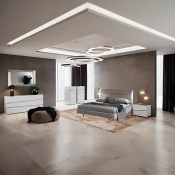 Mat Luna White Bedroom Set with Alba Cases
