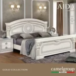 High Gloss Lacquer Aida Bedroom Set, White Silver, Camelgroup Italy