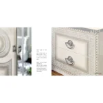 High Gloss Lacquer Aida Bedroom Set, White Silver, Camelgroup Italy